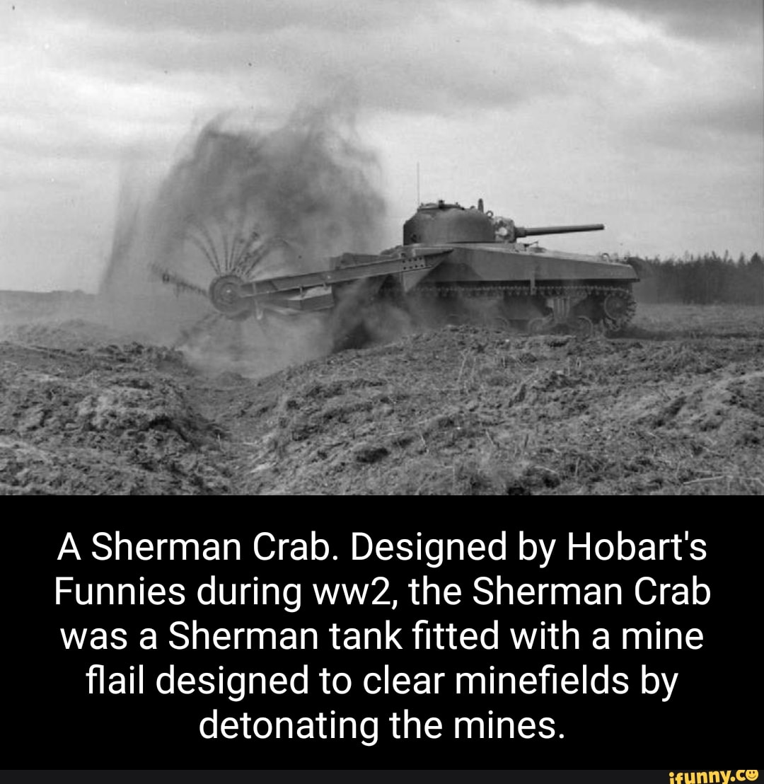 A Sherman Crab. Designed by Hobart's Funnies during the Sherman Crab