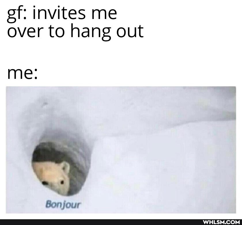 ef: invites me over to hang out
me:
Bonjour