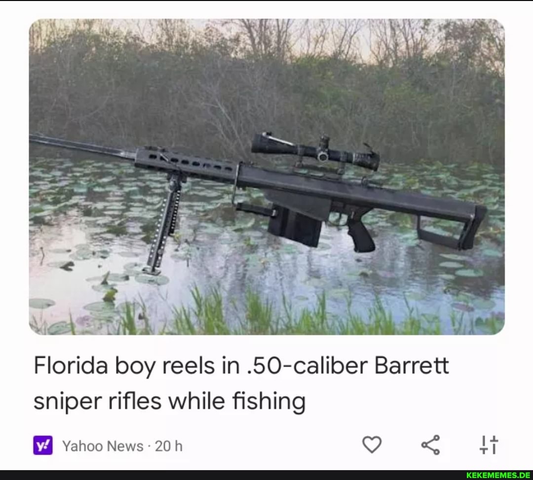 Florida boy reels in .50-caliber Barrett sniper rifles while fishing