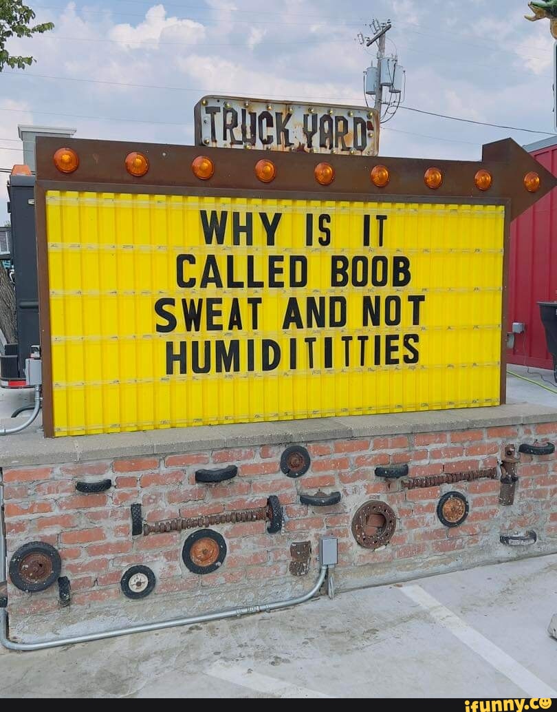 WHY IS IT CALLED BOOB SWEAT AND NOT HUMID ITITTIES - iFunny