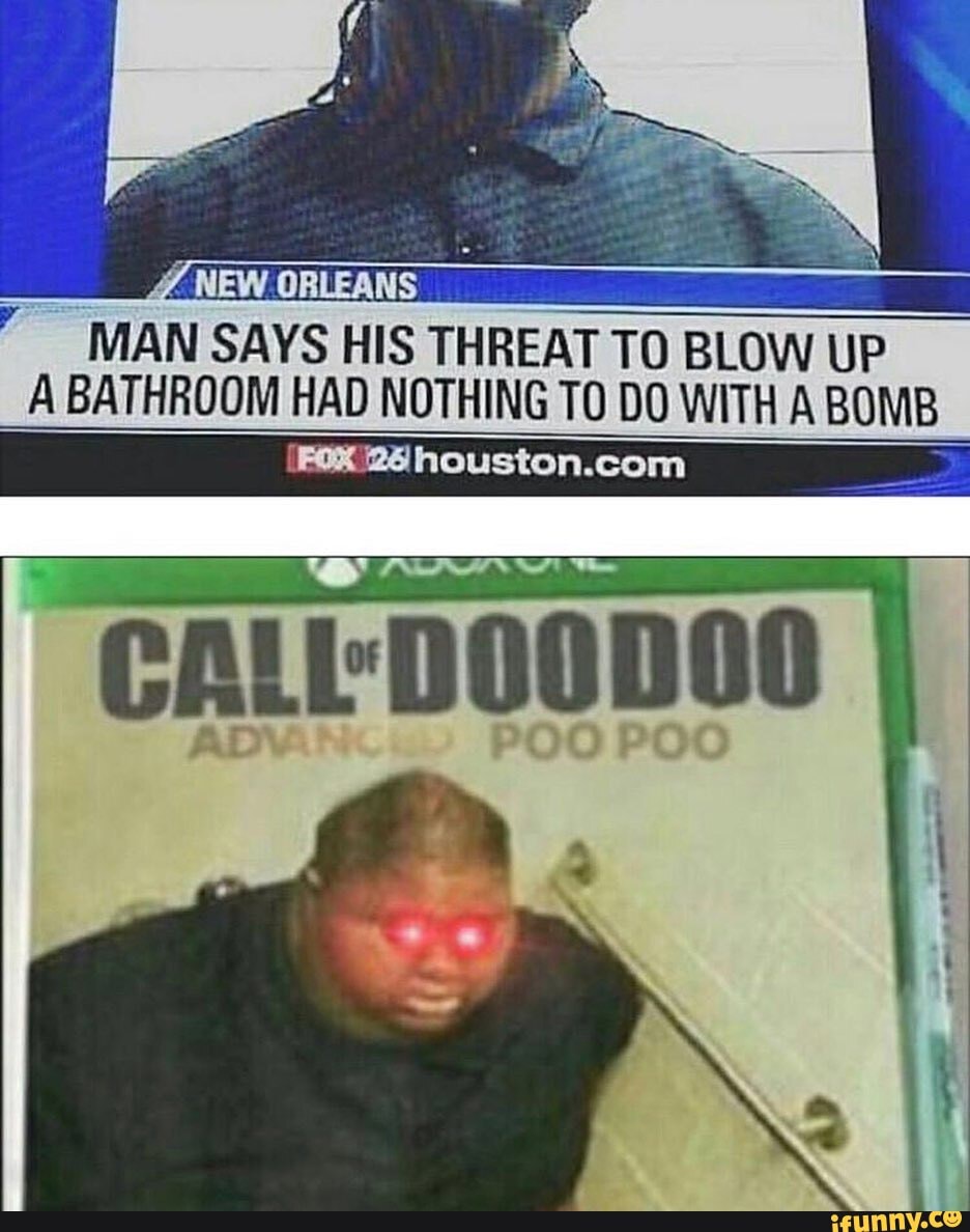 (NEWORIEANS MAN SAYS HIS THREAT TO BLOW UP A BATHROOM HAD NOTHING TO DO WITH A BOMB