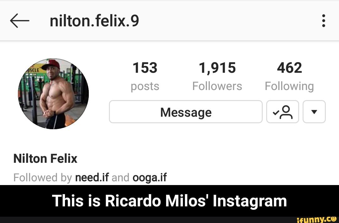Need If Ooga If This Is Ricardo Milos Instagram This Is Ricardo