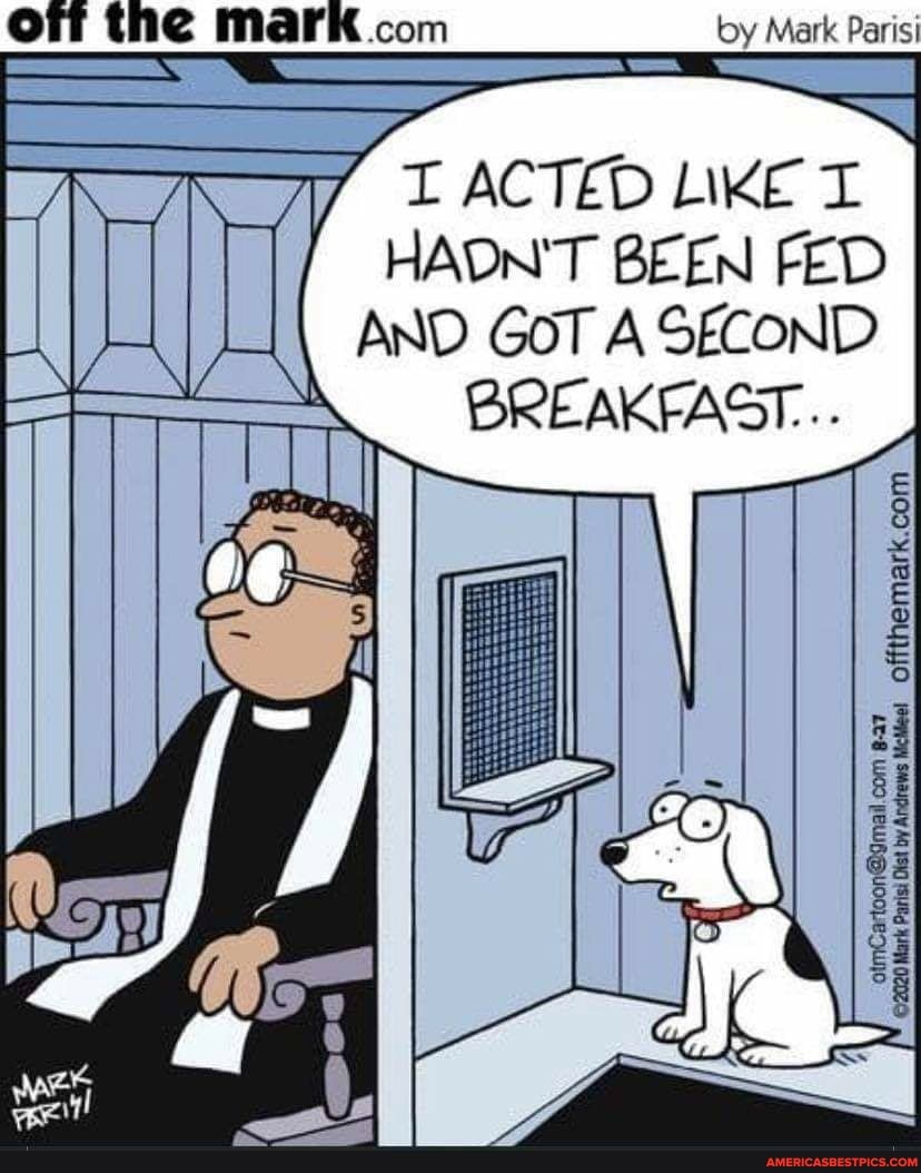 by Mark Paris
or the MarK com
ACTED LIKE
HADN'T BEEN FED AND GoT A SECOND
BREAKFAST...
WODYIBWALYYO Smaipuy Ad HEN OzOZO L-B PEWBQUOCLEQWUIO