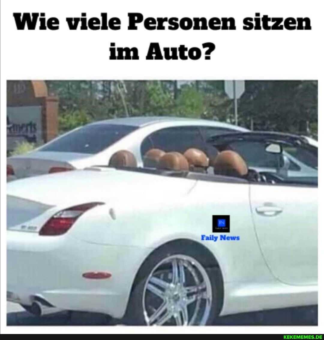Wie viele Personen sitzen im Auto?