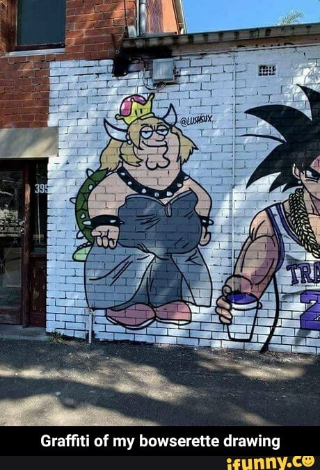 Graffiti of my bowserette drawing - Graffiti of my bowserette drawing