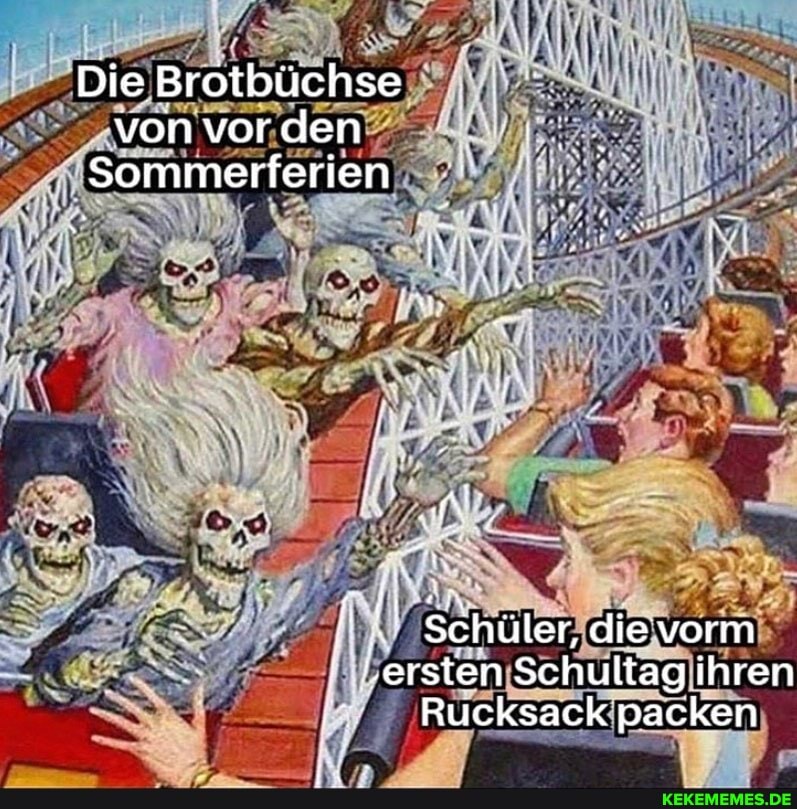 Die Brotbüchse von vor den
Sommerferien
Schüler, die vorm
'ersten Schultag ihren
Rucksack packen