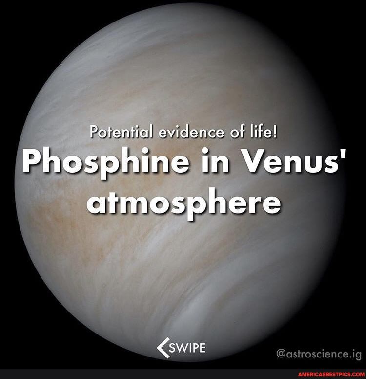 Potential evidence of life!
Phosphine in Venus' atmosphere
<swiPe
@astroscience.ia