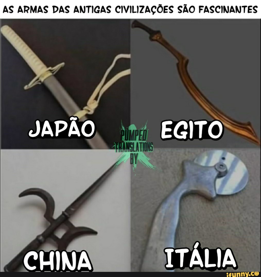AS ARMAS DAS ANTIGAS CIVILIZAÇÕES SÃO FASCINANTES