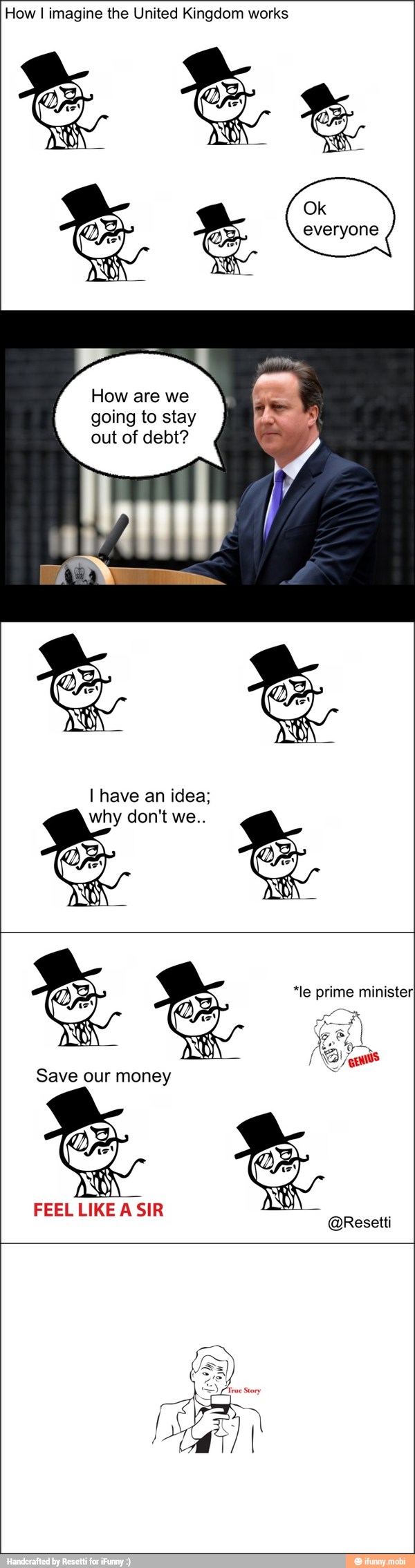 How I imagine the United Kingdom works
How are we
going to stay
out of debt?
I have an idea;