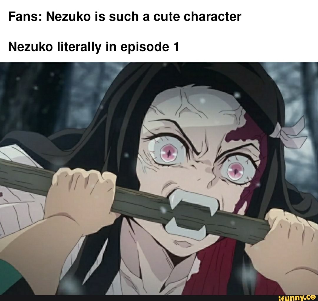 Fans: Nezuko is such a cute character Nezuko literally in episode 1 ...