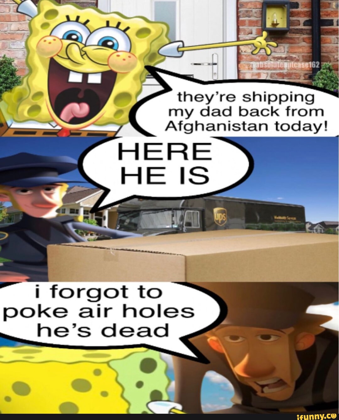 They're shipping my dad back from Afghanistan today! i forgot to poke ...
