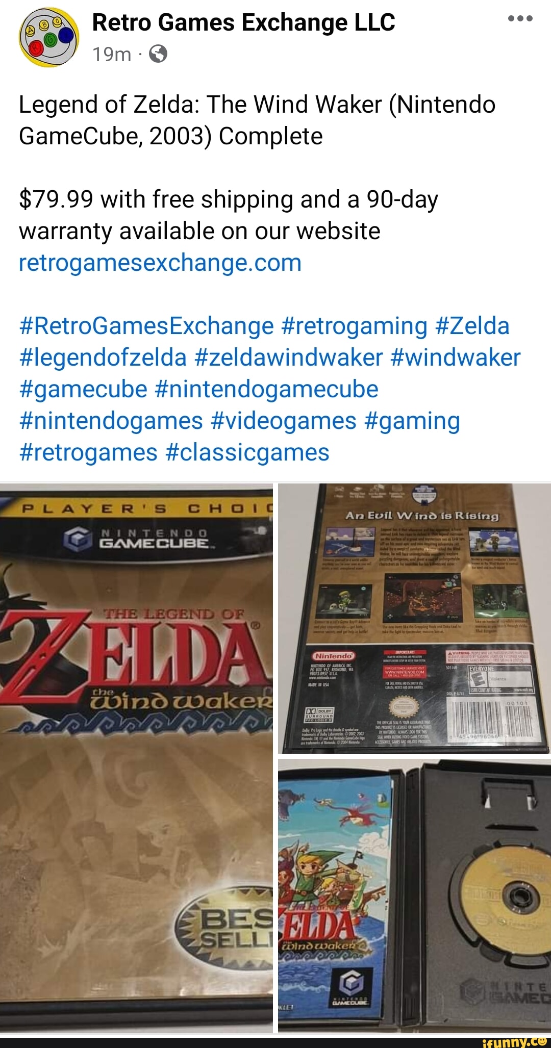 The Legend of Zelda The Wind Waker (GameCube, 2003) Complete & SHIPS SAME  DAY