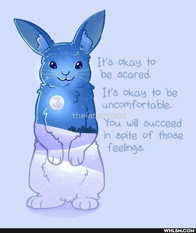 Tt's okay to be scared.
It's okay to be uncomfortable.
You will succeed in spite of those feelings.