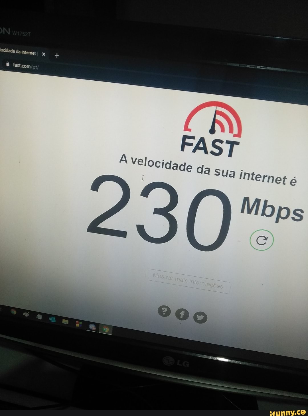 FAST
A Yelocidade da sua internet e
Mbps
260