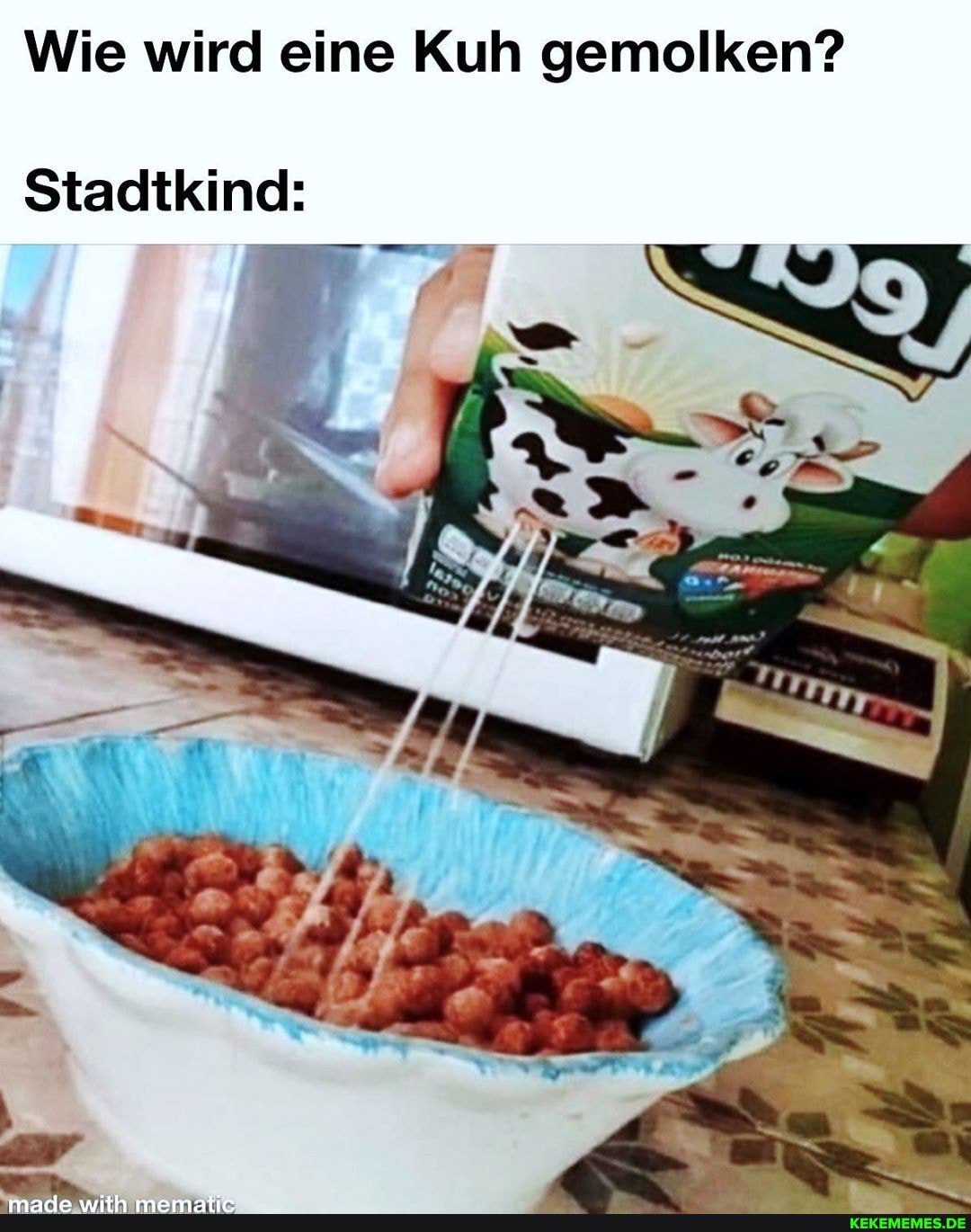 Wie wird eine Kuh gemolken?
Stadtkind: