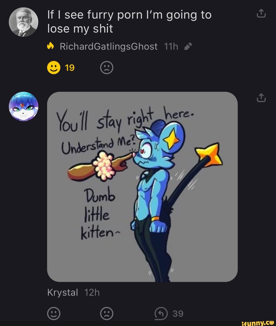 Furry Shit Porn - If I see furry porn I'm going to lose my shit RichardGatlingsGhost rystal  (4) 39 eC - iFunny Brazil