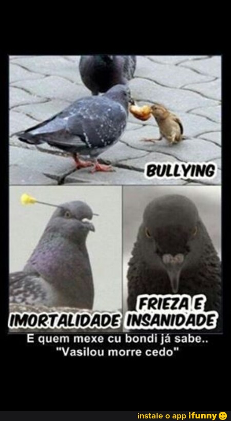 "E quem mexe cu bondi já sabe..
"Vasilou morre cedo"