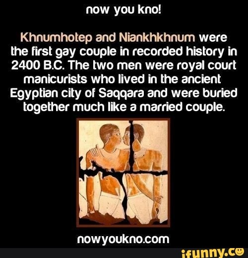 Khnumhotep And Niankhkhnum Were The First Gay Couple In Recorded History In 2400 Bc The Two Men