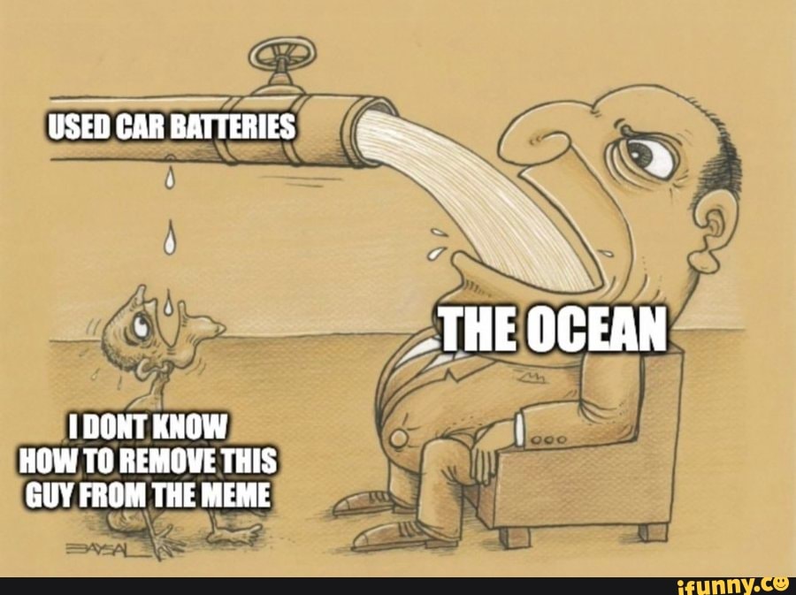 Used Car Batteries The Ocean Dont Know How To Remowe This Guy From The