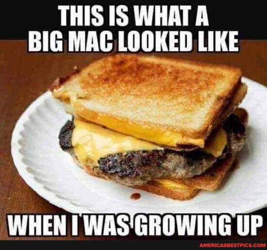 THIS IS WHAT A BIG MAC LOOKED LIKE
WHEN HRC EROIMING IP