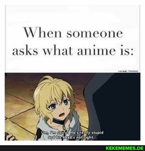 When someone asks what anime is: