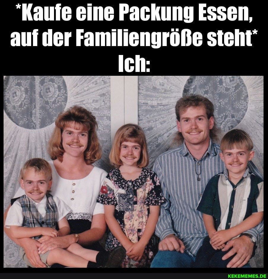 "Kaufe eine Packung Essen, auf der Familiengröße steht