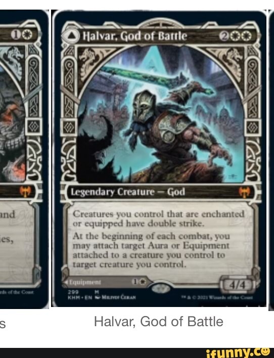 God oF you control that are enchanted pped have double strike. At the