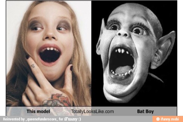 This model TotallyLooksLike.com Bat Boy