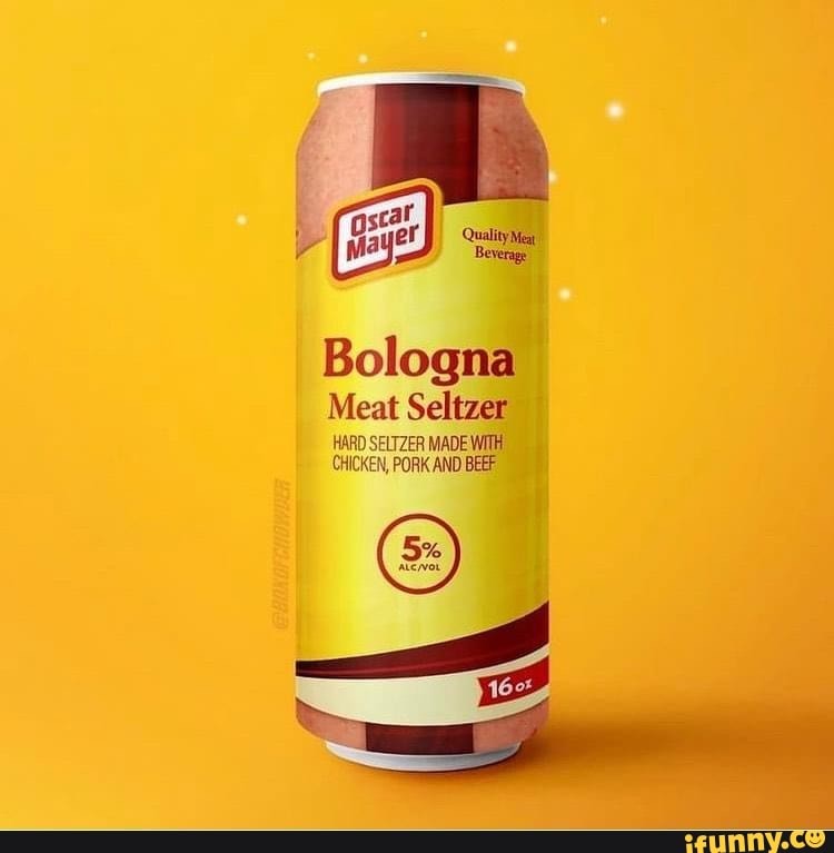 Ir Bologna Meat Seltzer HARD SELTZER MADE WITH CHICKEN, PORK AND BEEF