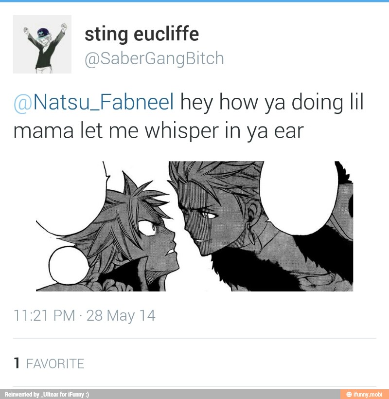 Natsu_Fabneel hey how ya doing lil
mama let me whisper in ya ear
28 May 14
