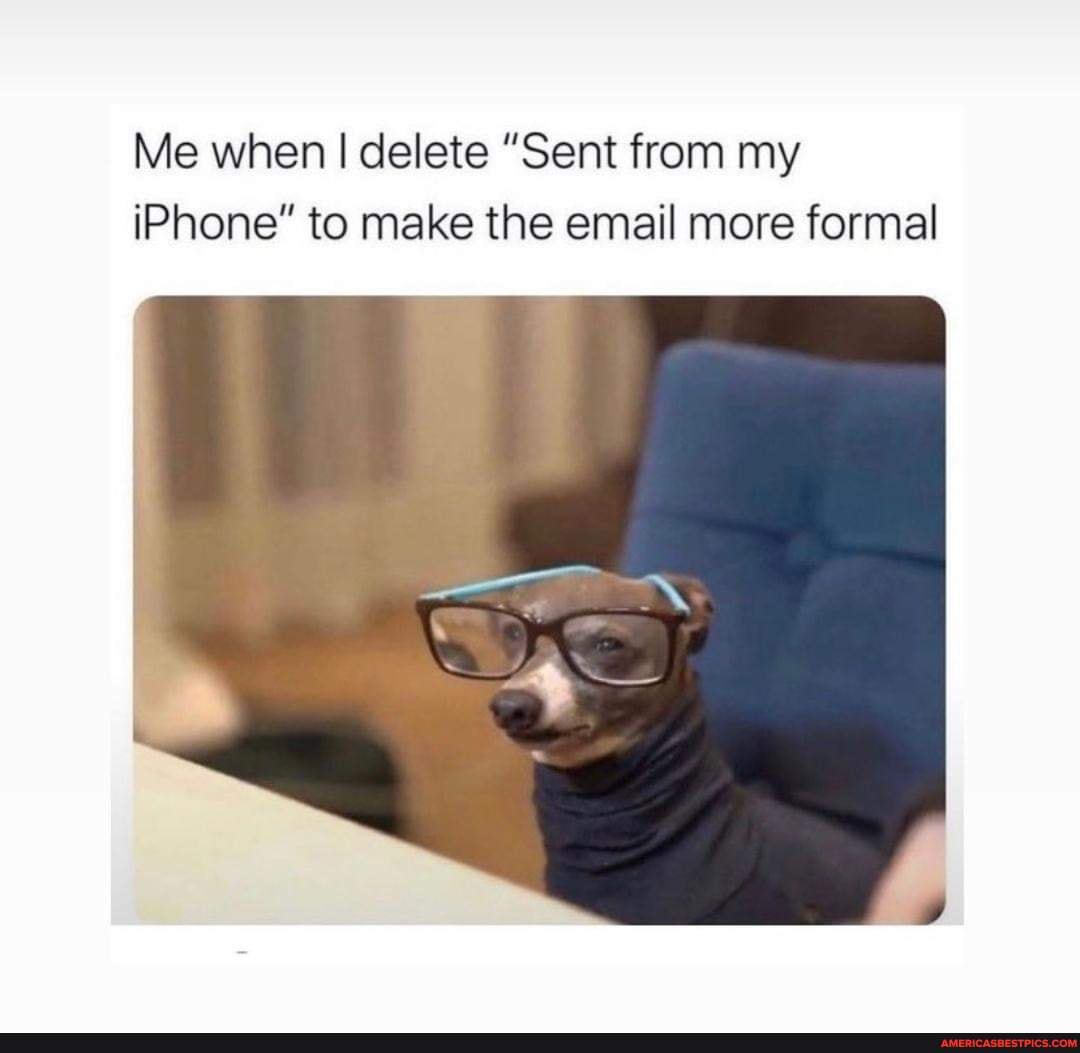 Me When I Delete Sent From My Iphone To Make The Email More Formal America S Best Pics And Videos