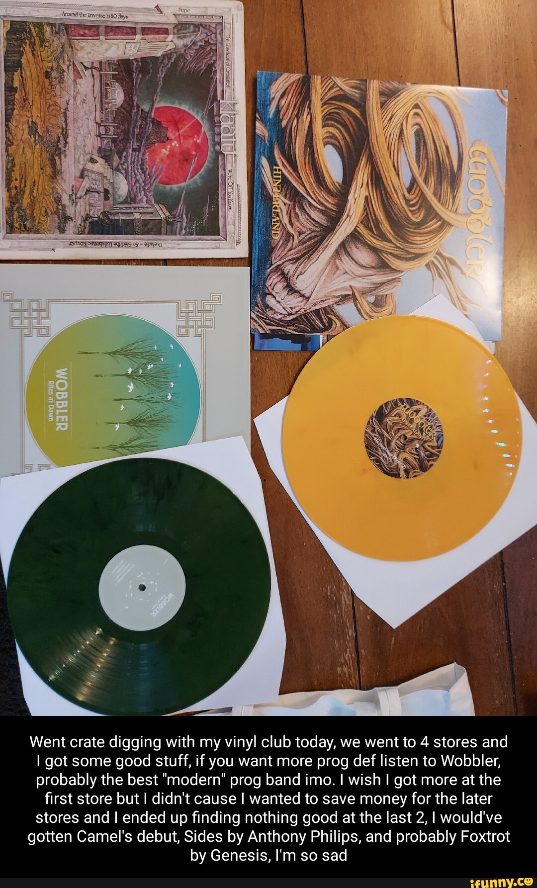 Me Went crate digging with my vinyl club today, we went to 4 stores and