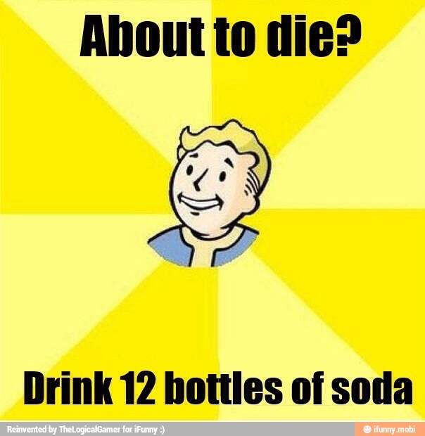 Drink 12 bottles of soda