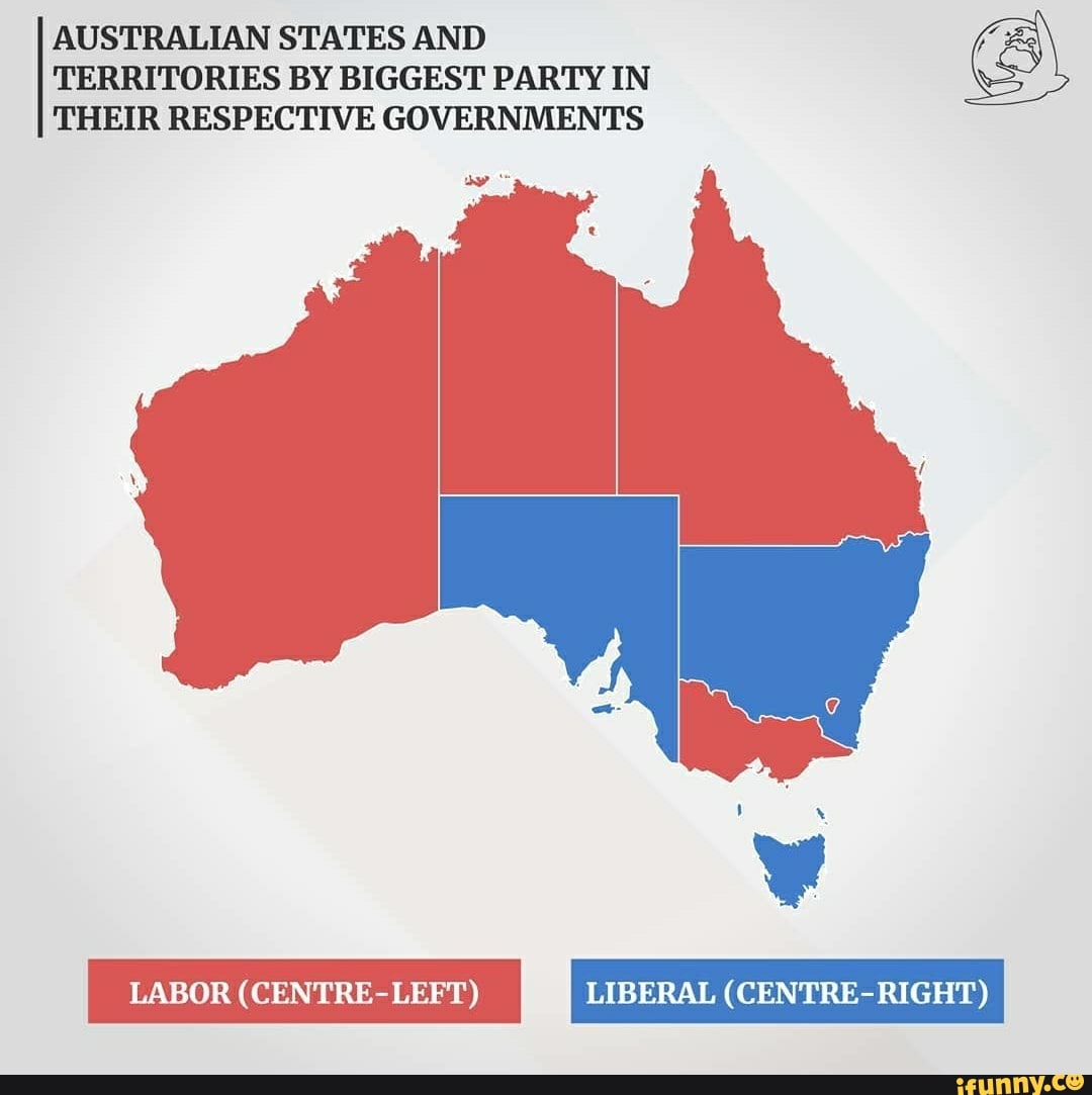 TERRITORIES BY BIGGEST PARTY IN THEIR RESPECTIVE GOVERNMENTS AUSTRALIAN