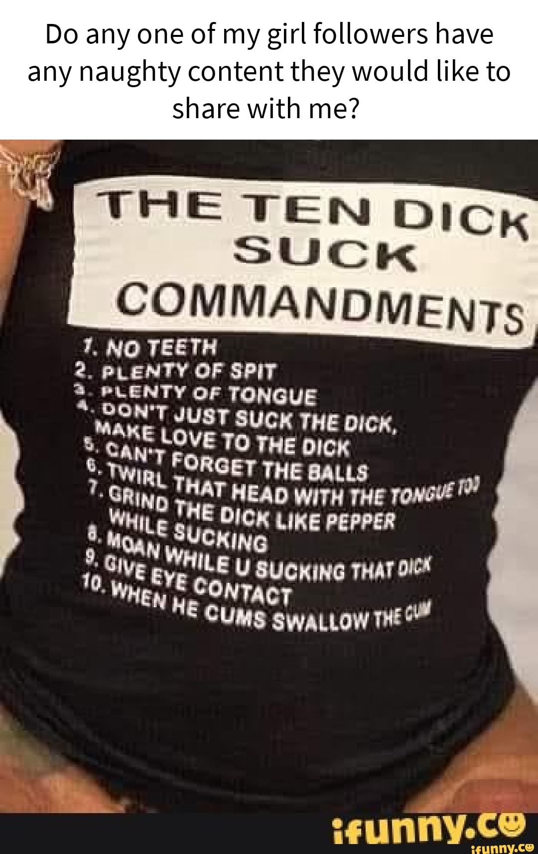 10 dick sucking commandment