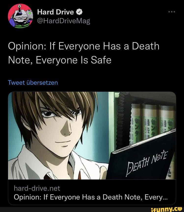 Opinion: If Everyone Has a Death Note, Everyone Is Safe