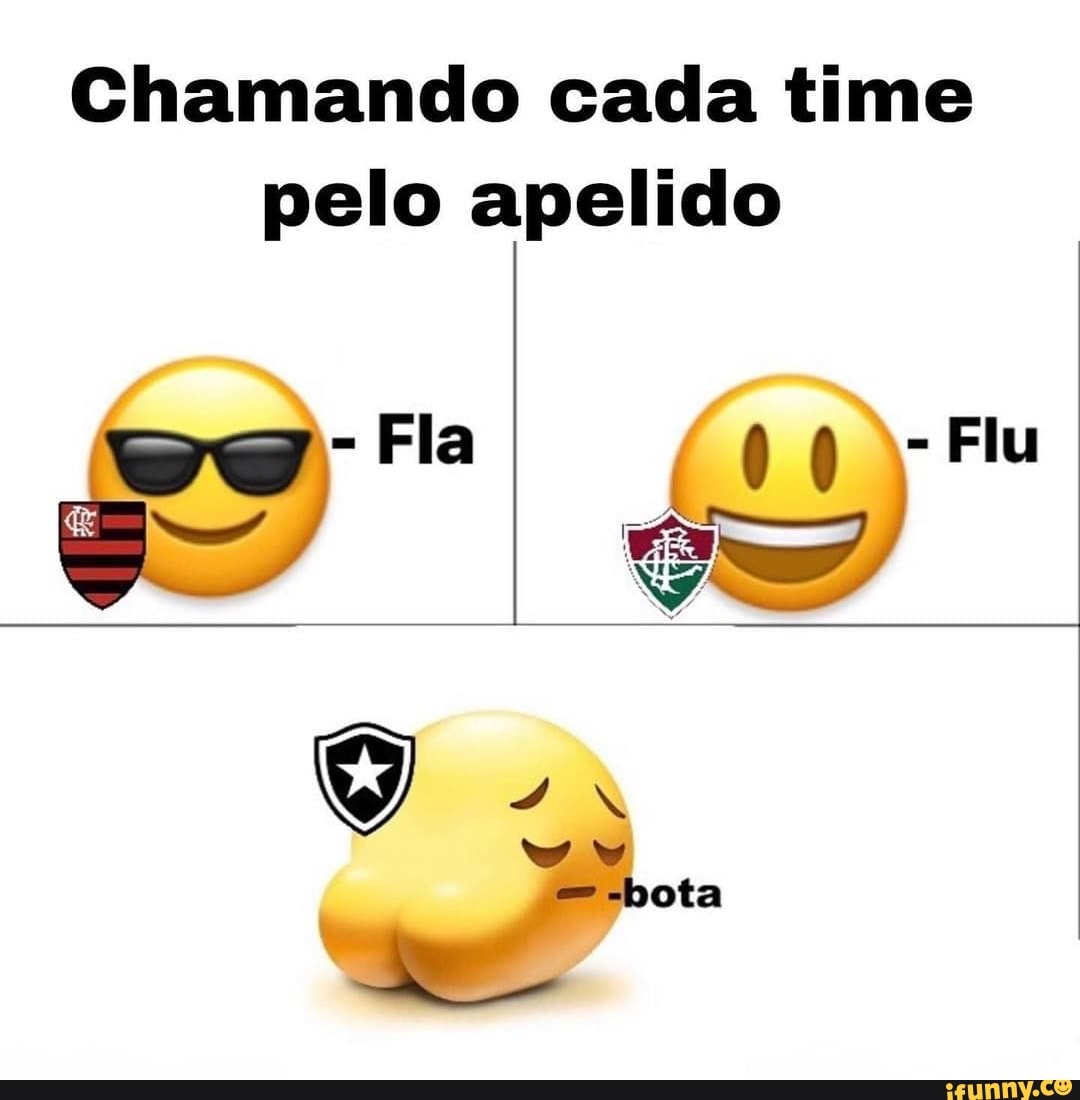 Chamando cada time pelo apelido