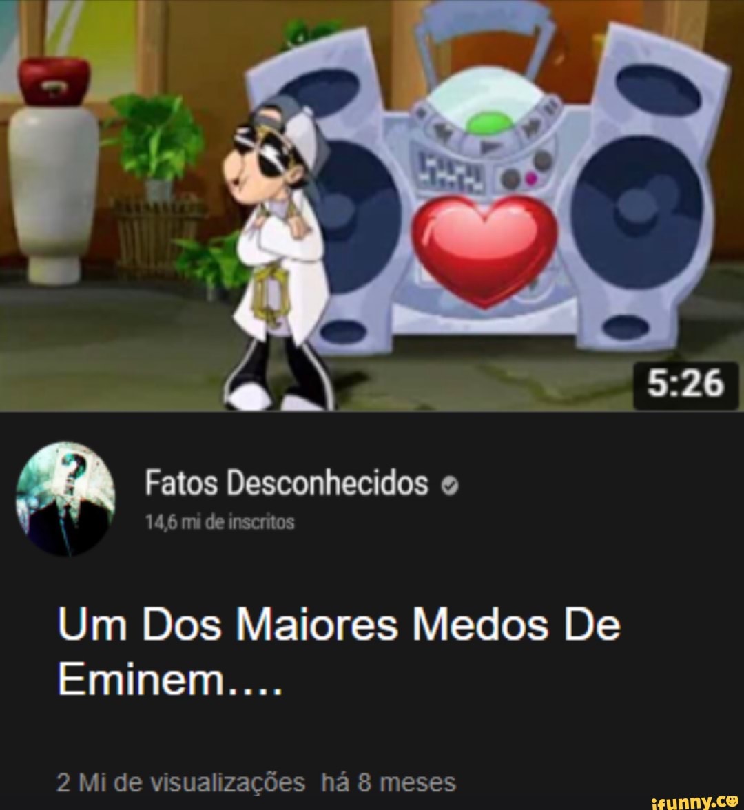 fim
Um Dos Maiores Medos De