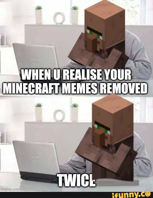 WHEN U REALISE YOUR MINECRAFT MEMES REMOVED - iFunny