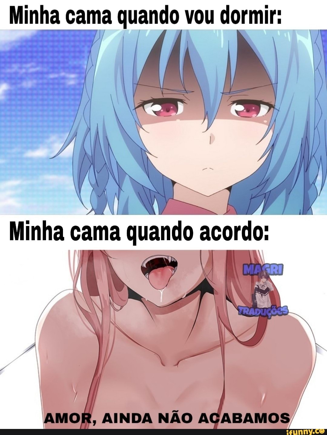 Minha cama quando vou dormir: