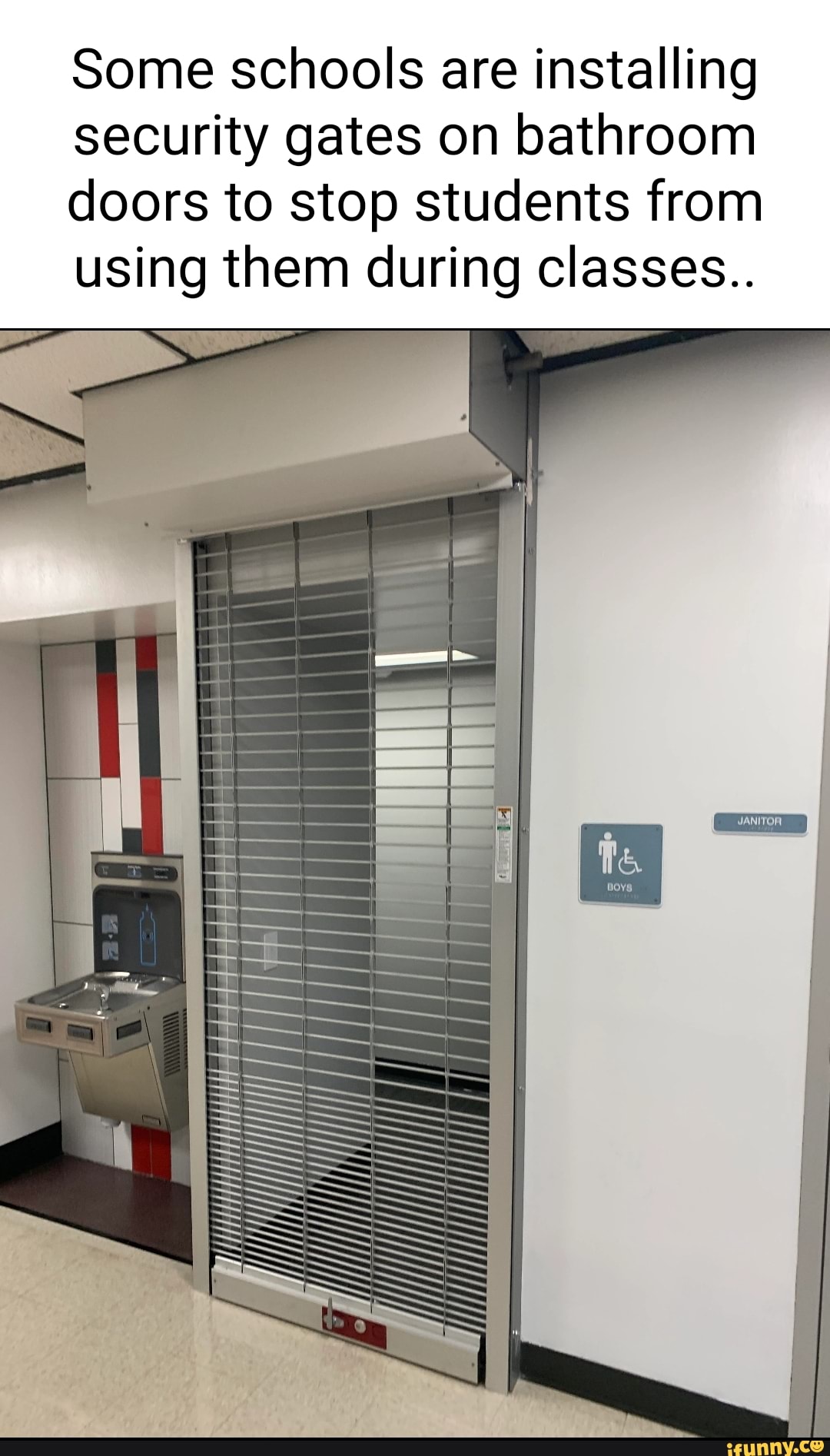 Some schools are installing security gates on bathroom doors to stop