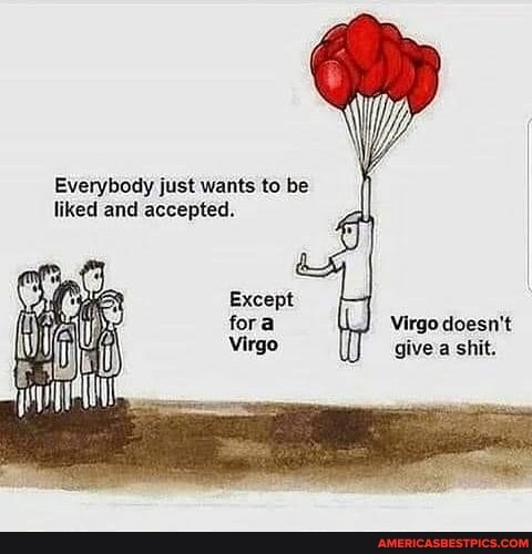 Everybody just wants to be liked and accepted.
Except fora
Virgo
Virgo doesn't give a shit.