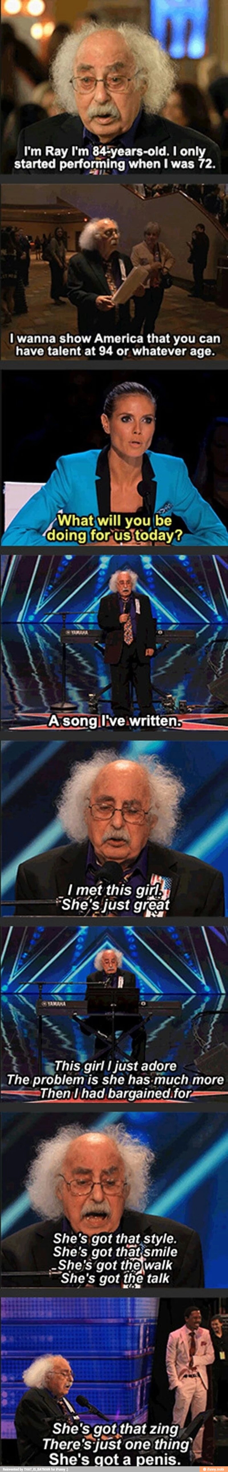 842years-old. lon
started performing when I was
I wanna show America that you can
have talent at 94 or whatever age.