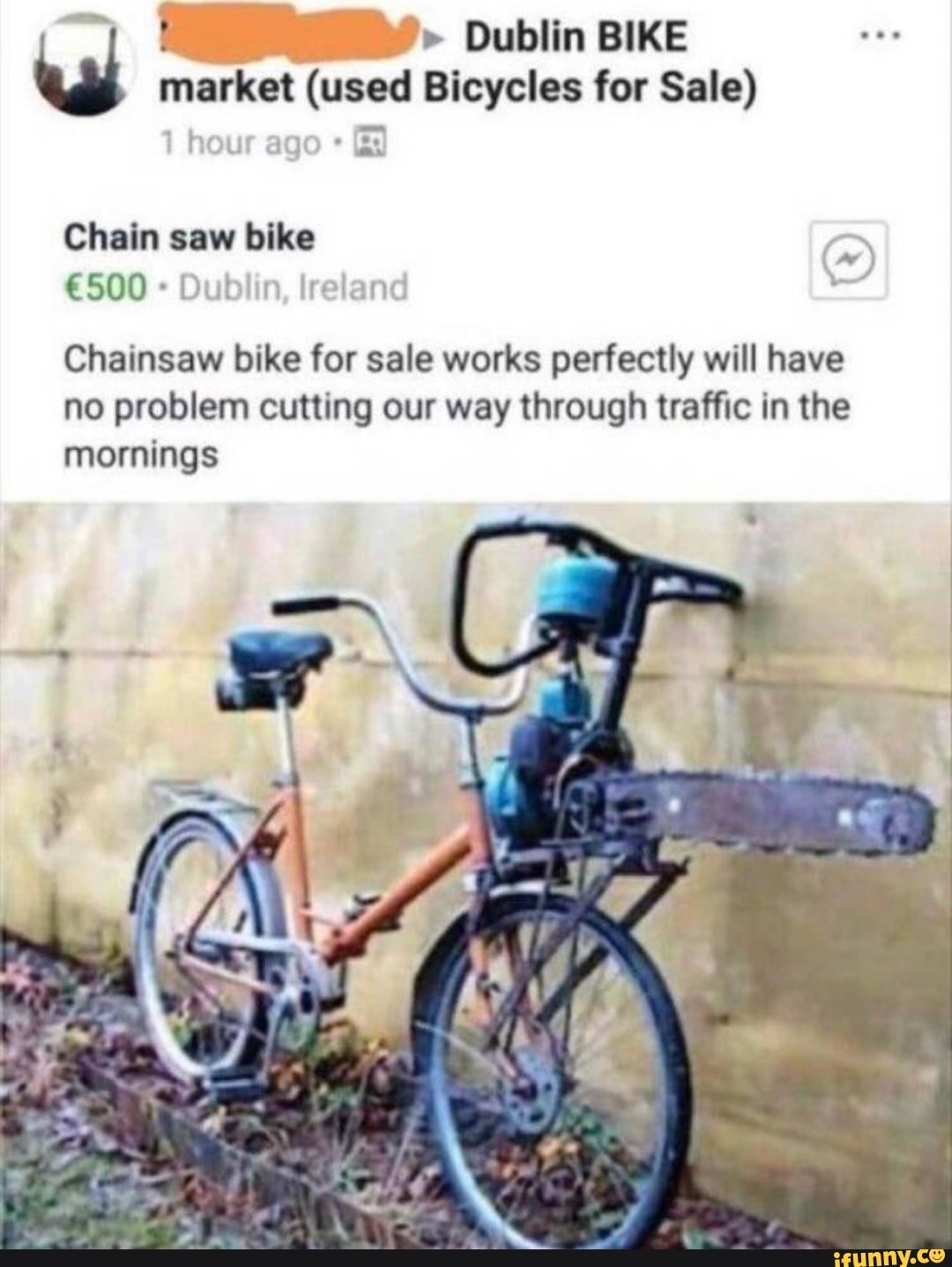 Dublin BIKE market (used Bicycles for Sale) Dublin, rela Chainsaw bike