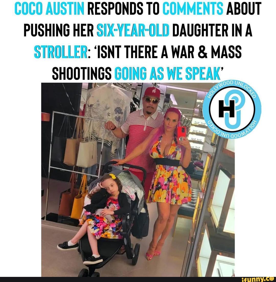 COCO AUSTIN RESPONDS TO COMMENTS ABOUT PUSHING HER SIXYEAROLD