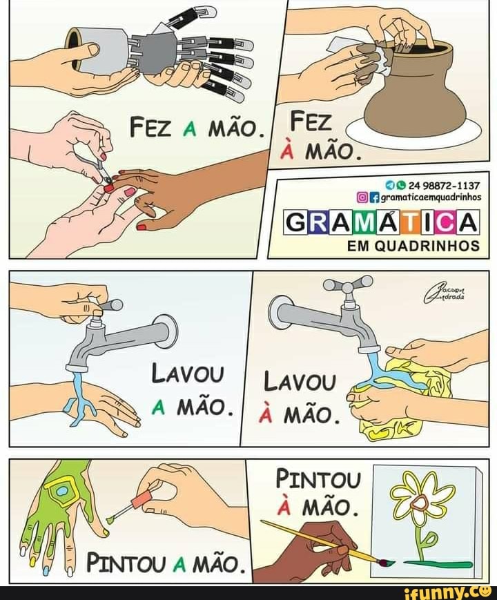 Fez mão.I
OB 24 9872-1137
E3gramaticaemquadrinhos
EM QUADRINHOS
PINTOU À MÃO.