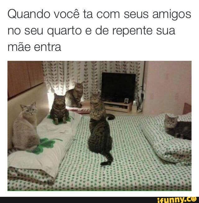 Quando você ta com seus amigos
no seu quarto e de repente sua