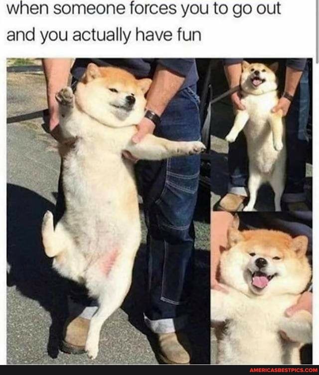 when someone forces you to go out
and you actually have fun