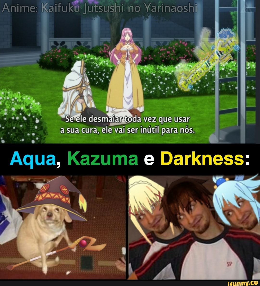 Anime: Kaifuku Jutsushi no Yarinaoshi
Agua, Kazuma Darkness:
