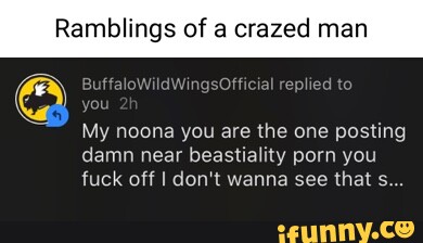 Ramblings of a crazed man Buffalo\ Official replied to you My ...